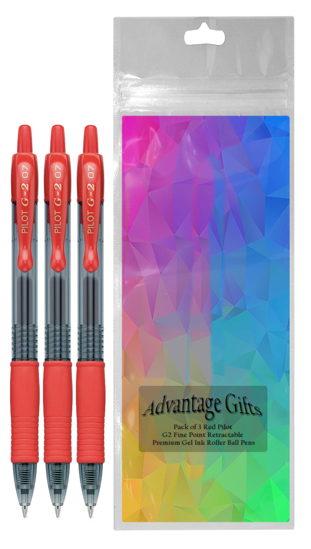 Advantage Gifts G2 Retractable Premium Gel Ink Roller Ball Pens Fine Point Fine Point (.7mm) Red