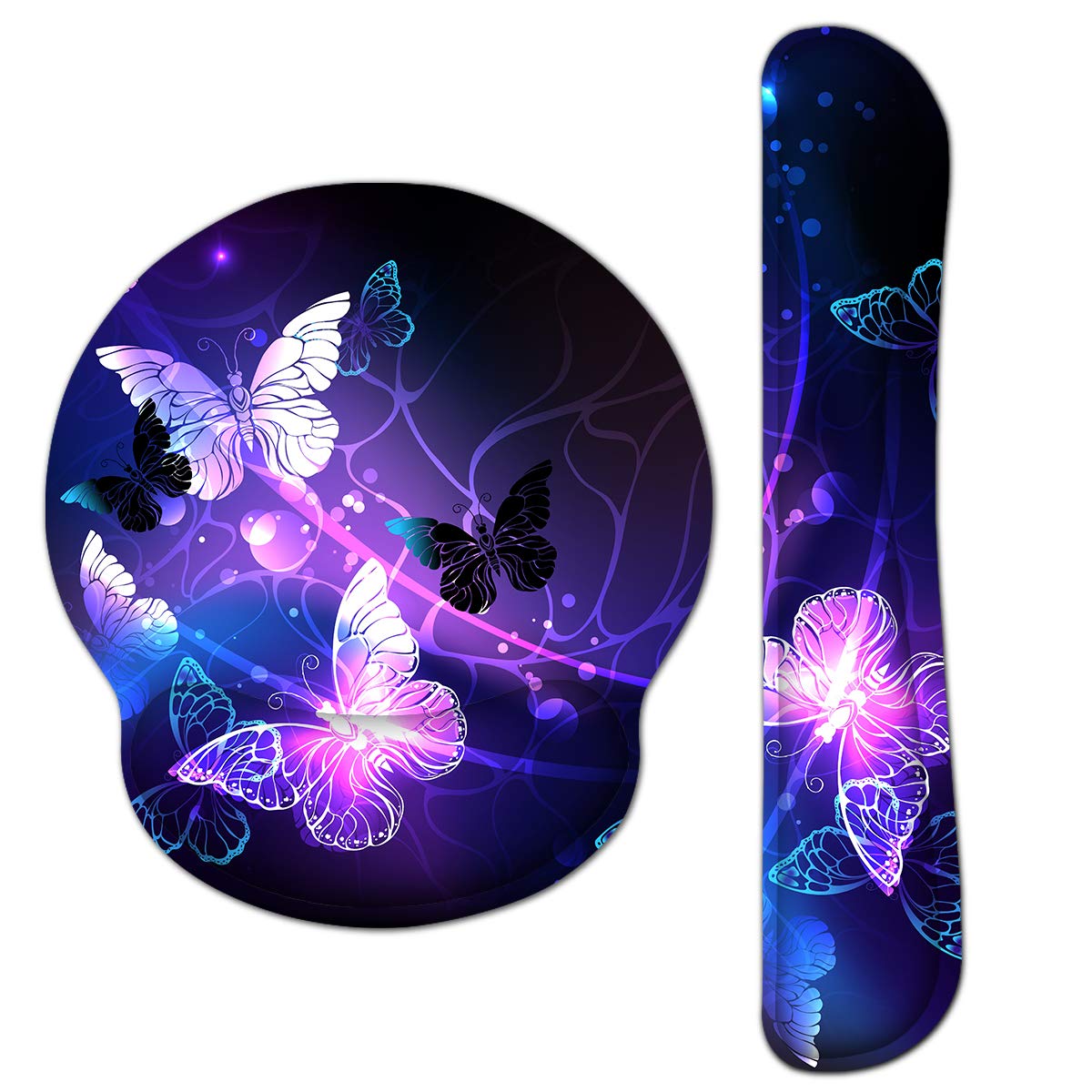 RICHEN Keyboard Wrist Rest and Mouse Pad with Wrist Support, Memory Foam Set for Gaming and Office
