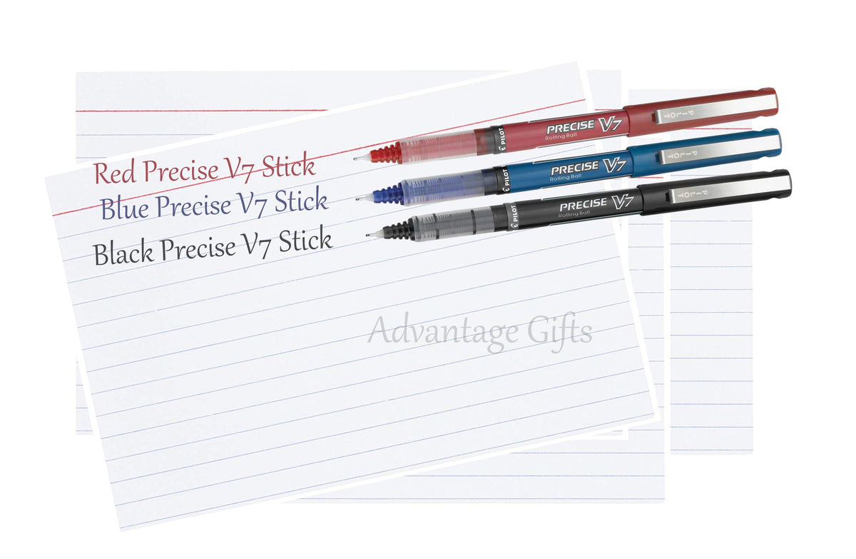 Precise V7 Stick Rolling Ball Pens, Fine Point (.7mm), Black Ink, 6-pk
