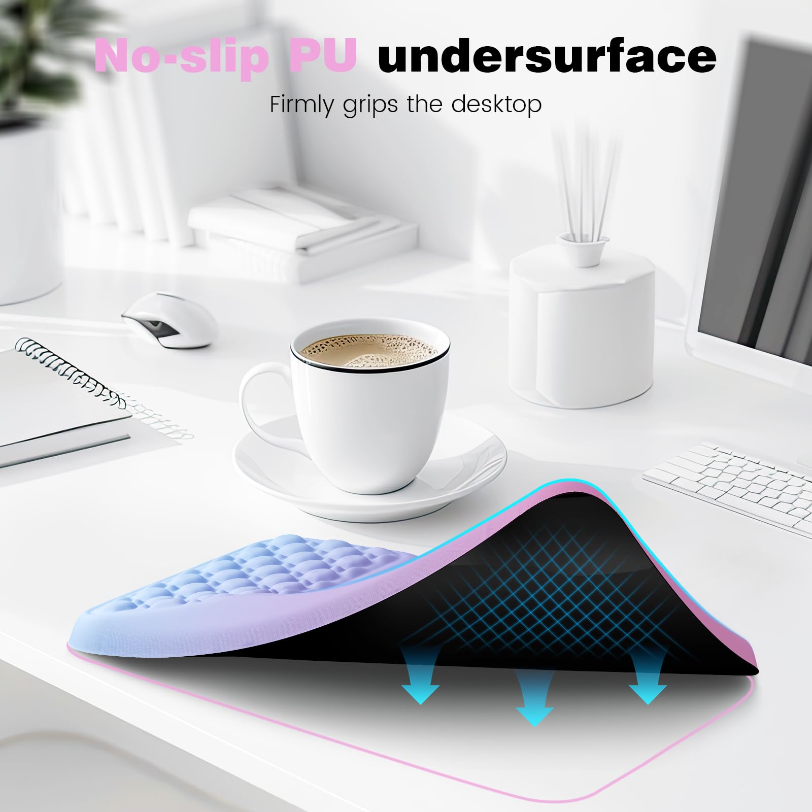 Ospelelf Mouse Pad with Wrist Rest Ergonomic Comfortable Pain Relief Mousepad Wrist Support for