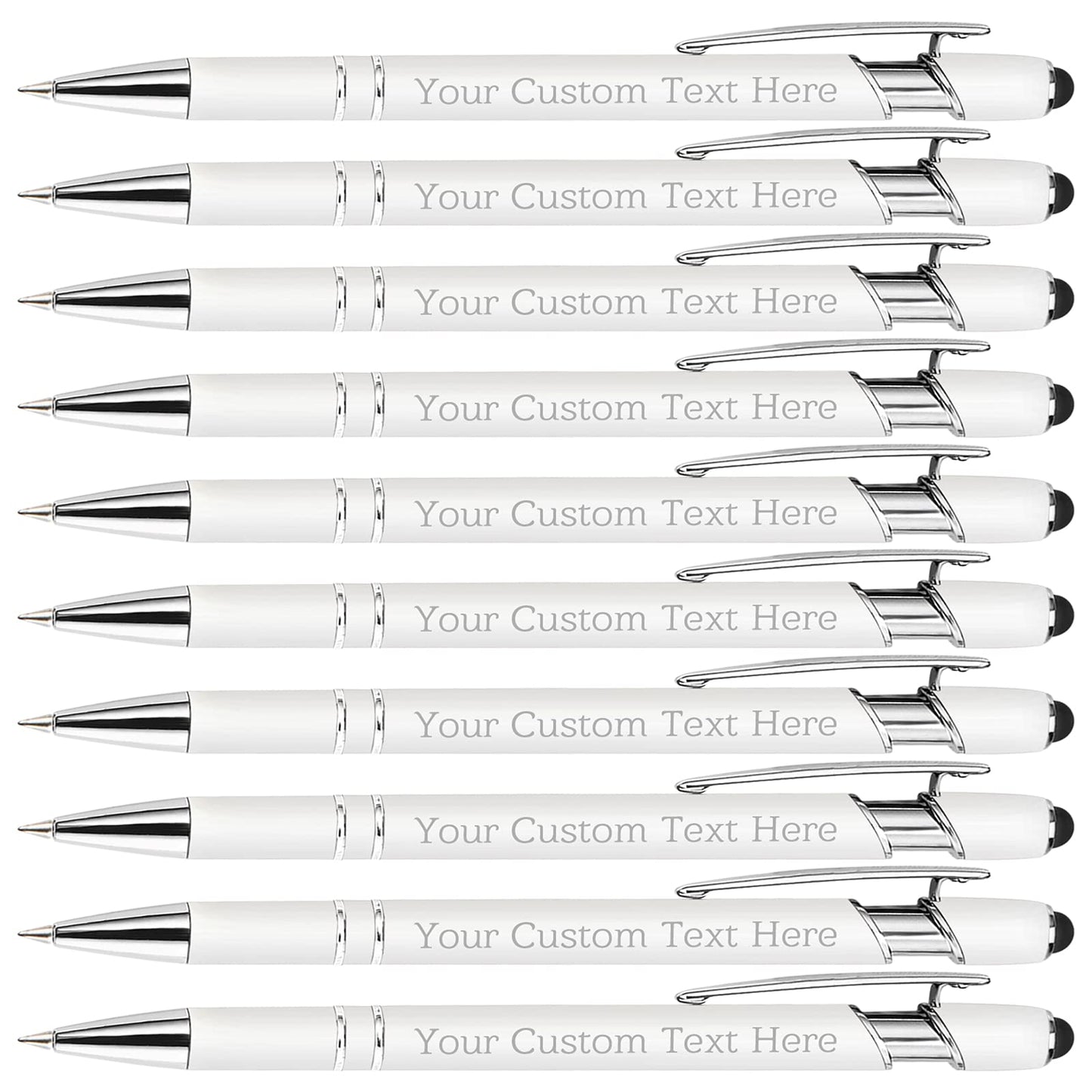 Personalized Custom Pens Bulk Free Engraving with Name Message Customized Ballpoint Pens Stylus for