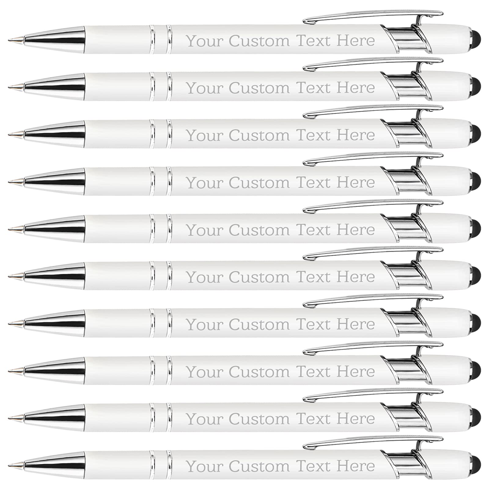 Personalized Custom Pens Bulk Free Engraving with Name Message Customized Ballpoint Pens Stylus for
