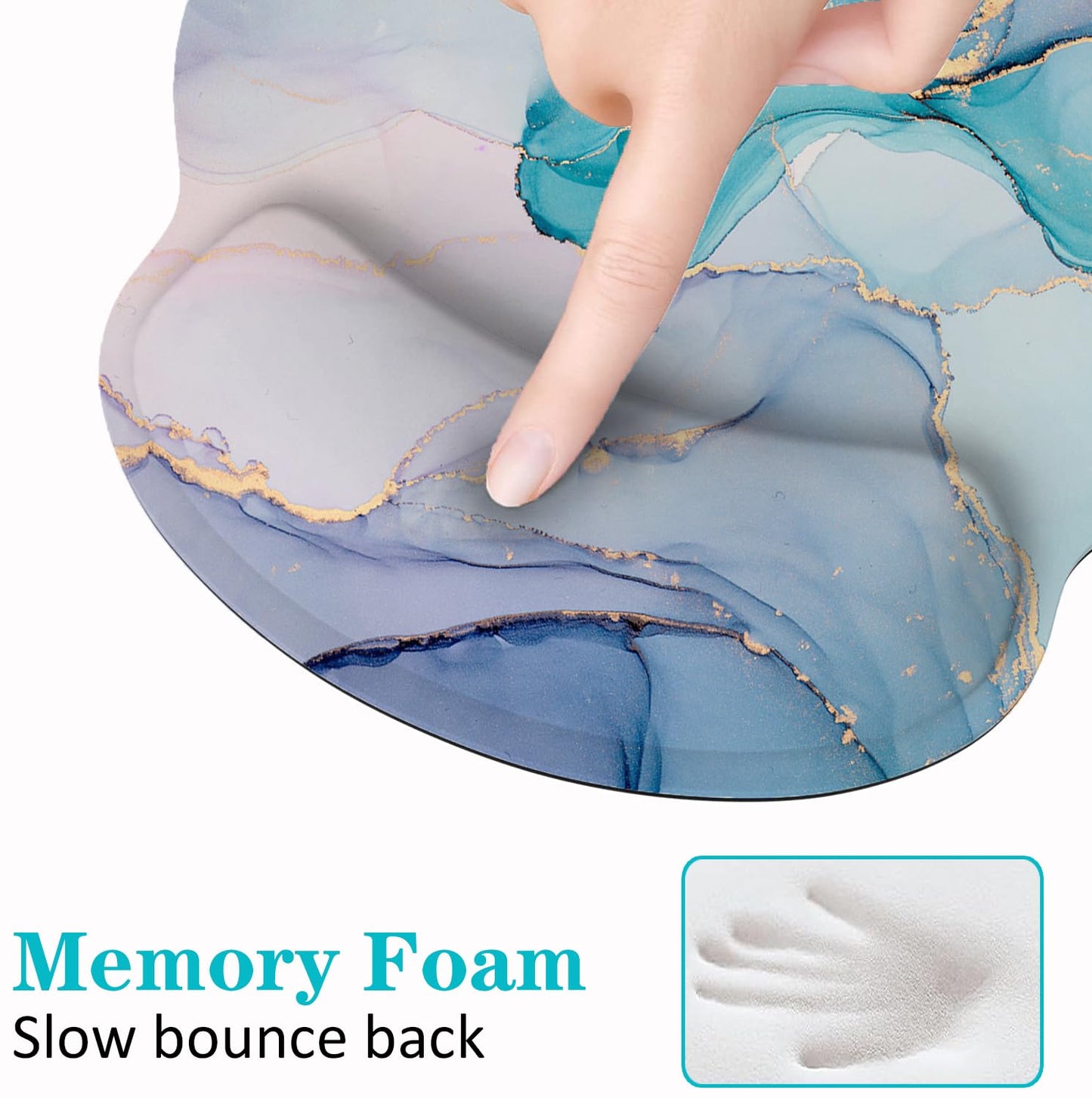 Lateefah Ergonomic Mouse Pad with Wrist Rest and Keyboard Wrist Rest Set