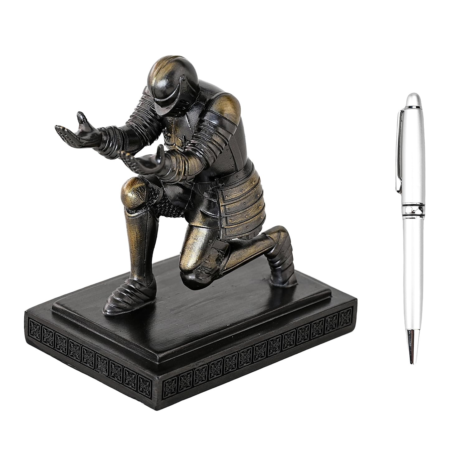 Amoysanli Knight Pen Holder Desk Organizers and Accessories as Gift Iron