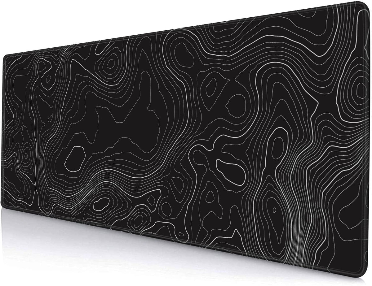 SANWUMIAN Gaming Mouse Pad, Large Topographic Mouse Pads for Desk, Non-Slip Rubber Base Mousepad