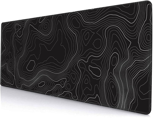 SANWUMIAN Gaming Mouse Pad, Large Topographic Mouse Pads for Desk, Non-Slip Rubber Base Mousepad