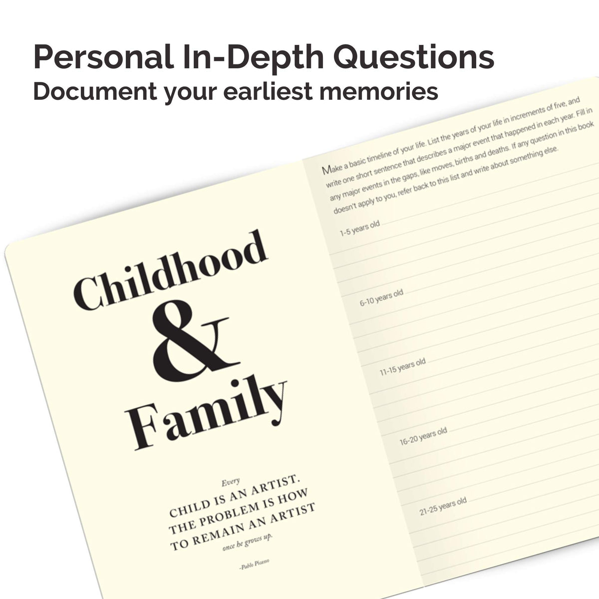 Piccadilly Story of My Life Journal | Personal DIY Memoir | Guided Autobiography Notebook | 204