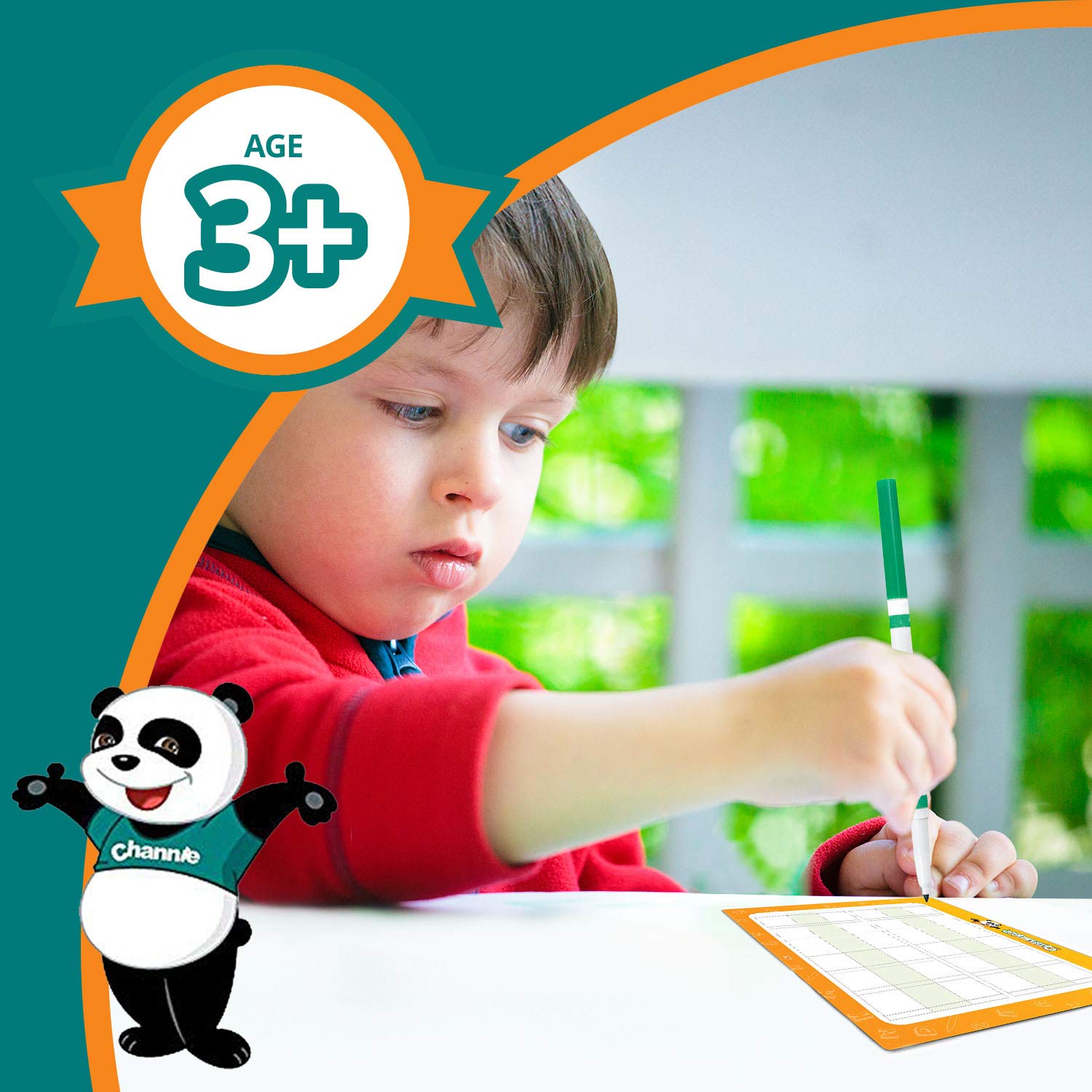 Channie’s Visual Dry Erase Flashcards for Pre-K Through First Grade Students’ to Learn to Trace