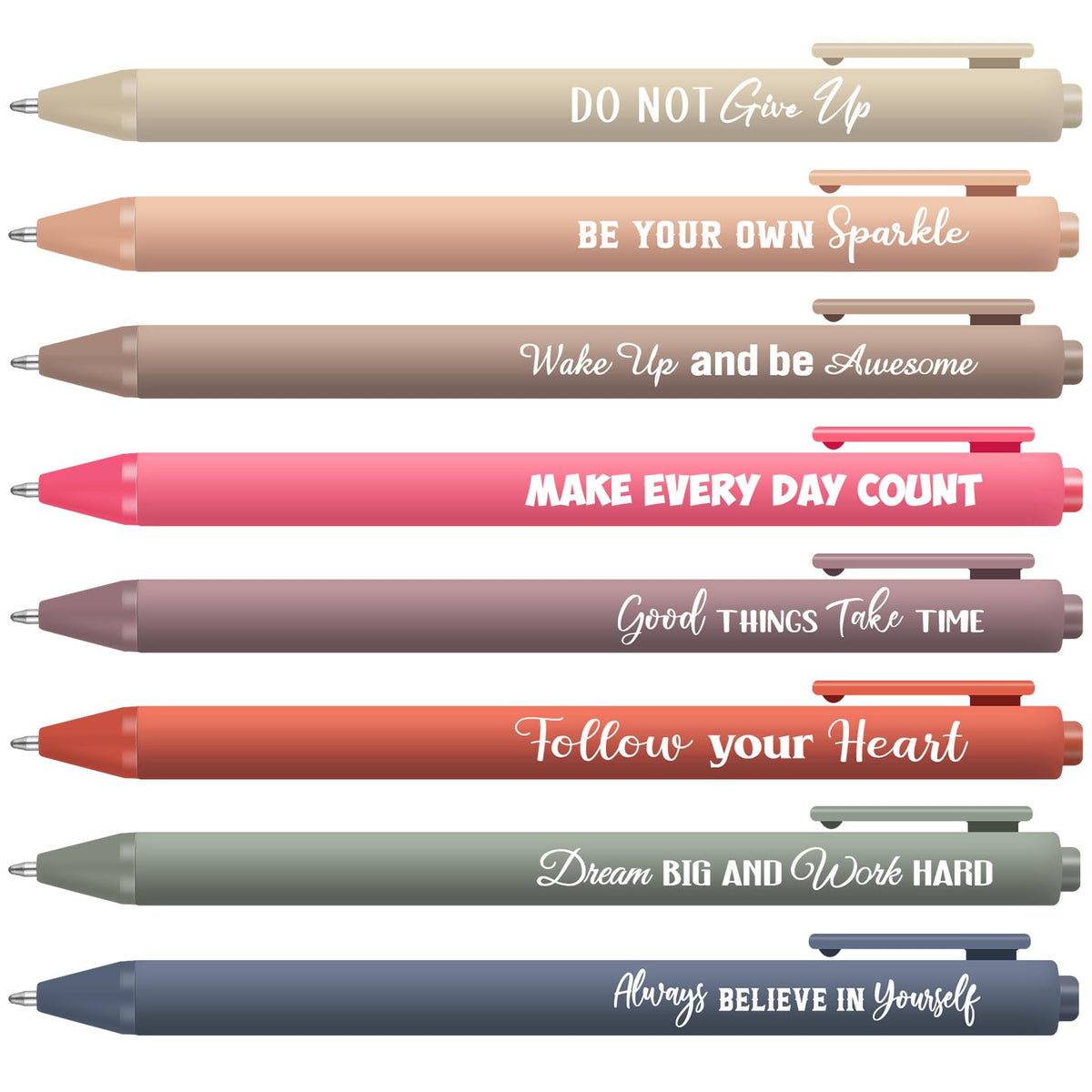 Sayglossy 80 Pcs Motivational Pens Christian Ballpoint Pens Inspirational Quotes Writing Tool Small