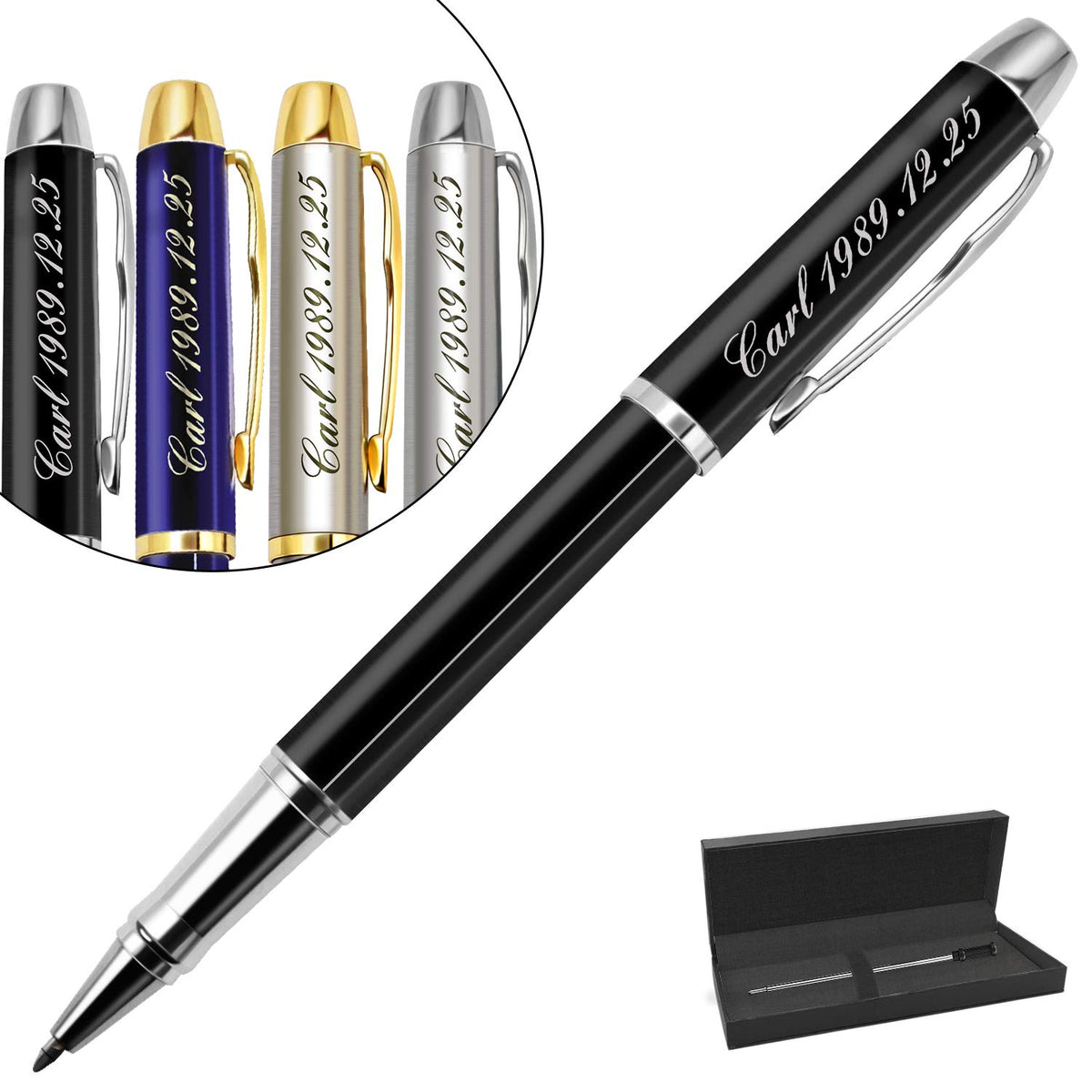 Aolun Personalized Pens,Custom Engraved Ballpoint Pen,Perfect for Birthday,Business,Party with