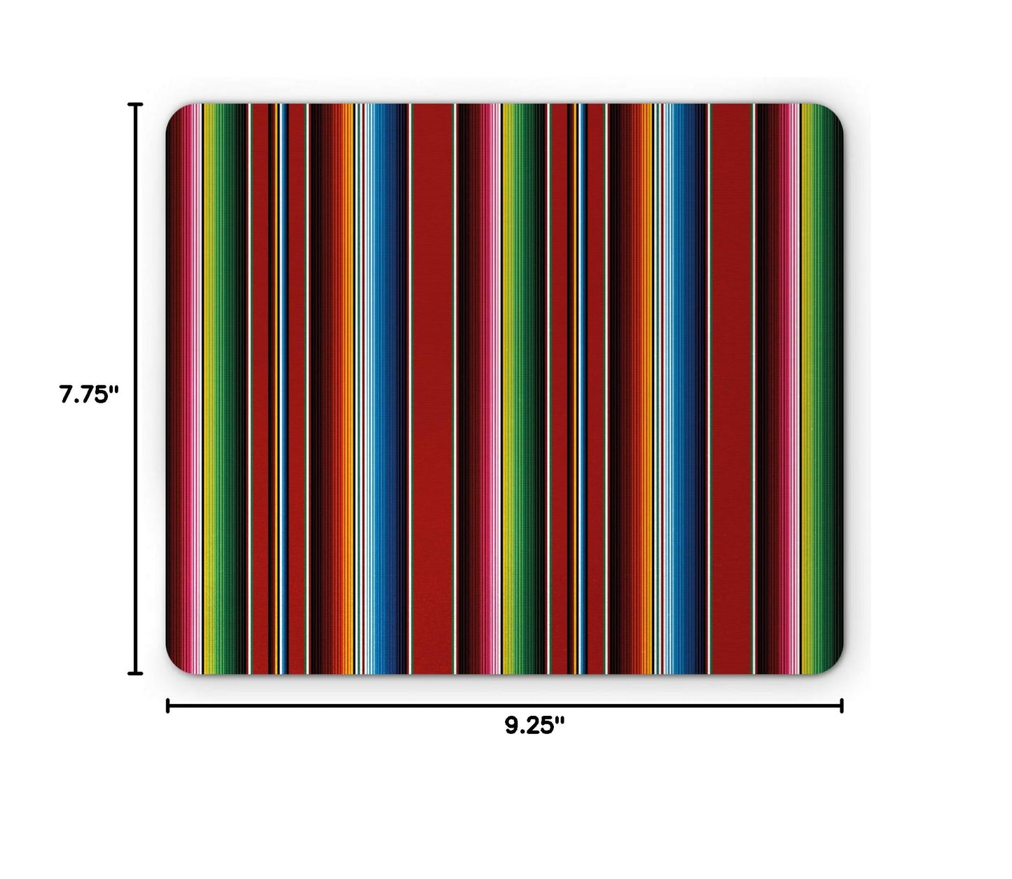 Ambesonne Cinco de Mayo Mouse Pad, Mexican Serape Colorful Stripes Vertical Lines Latino Design