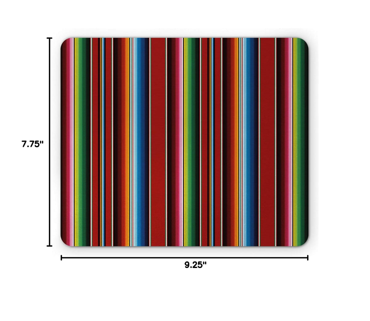 Ambesonne Cinco de Mayo Mouse Pad, Mexican Serape Colorful Stripes Vertical Lines Latino Design