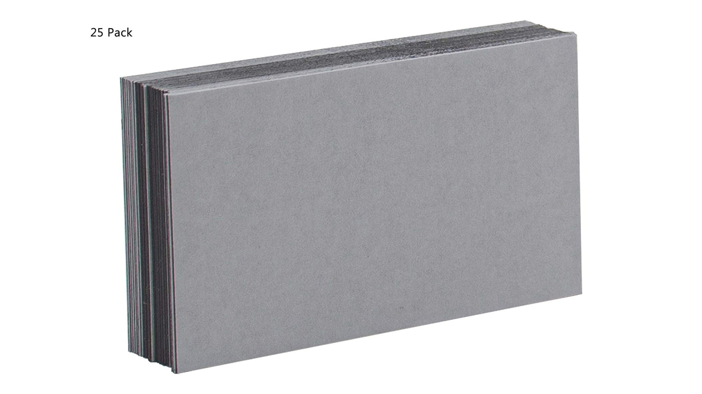25 Pack Business Card Magnet 3.5" W x 2" H Adhesive Backing for Card UV Coated Metal Surfaces for