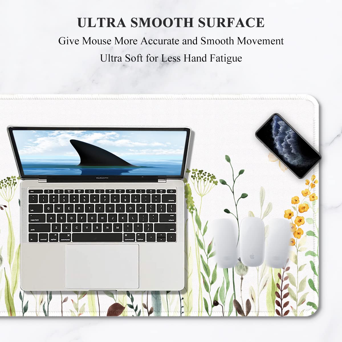 Auhoahsil Desk Pad, XXL Large Mouse Pad, Extended Gaming Mousepad, Cute Desk Mat for Women, Big