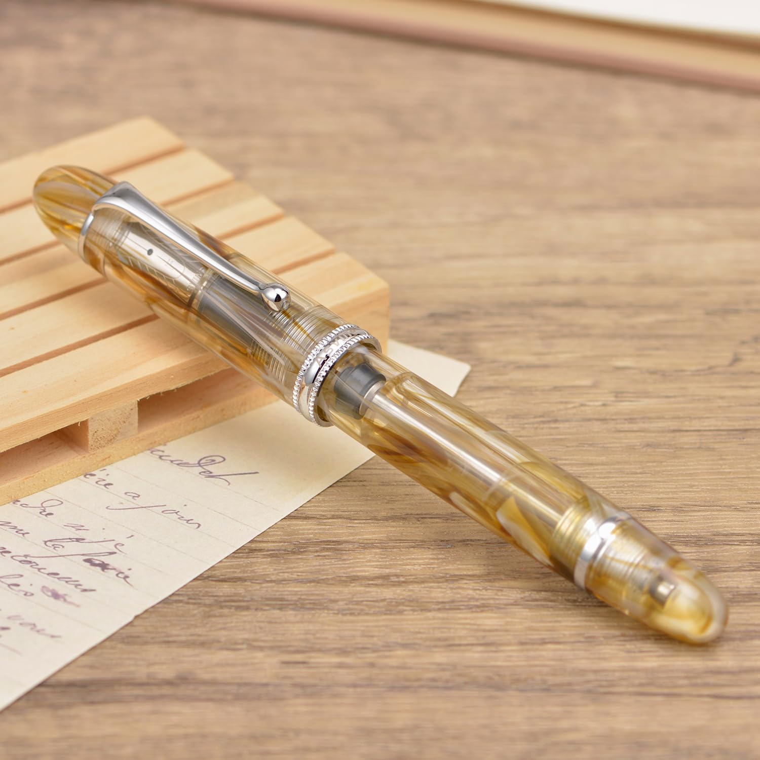 Asvine V800 Fountain Pen – Vacuum Filling System with Large Ink Capacity – Smooth Number 8 Extra