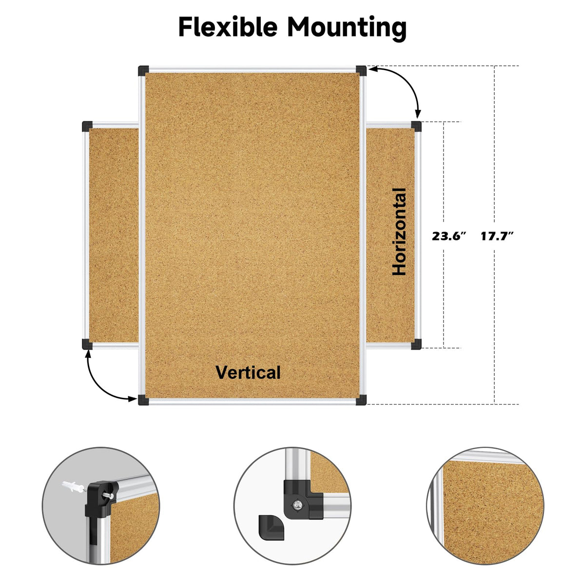 XBoard 24 x 18 Inches Cork Bulletin Board for Wall (Pack of 2)