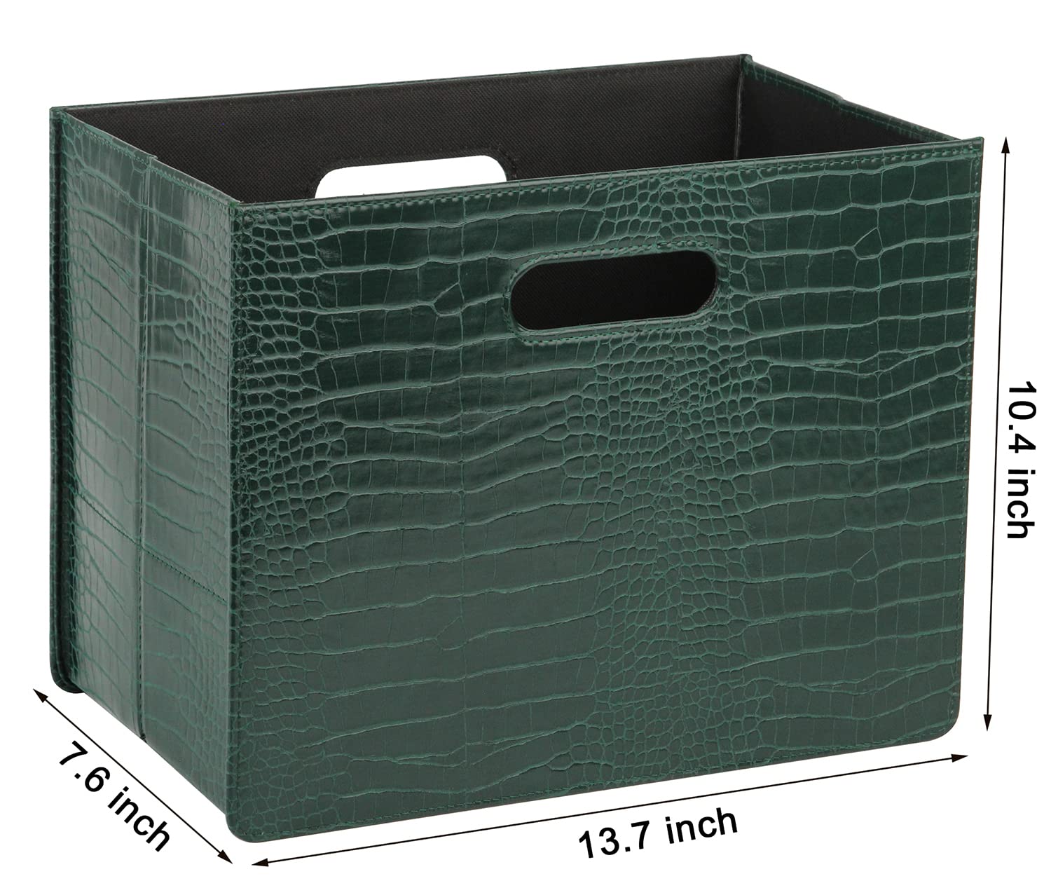 HofferRuffer Magazine Basket Holder, Foldable Magazine Rack, Document File Holder Organizer, File