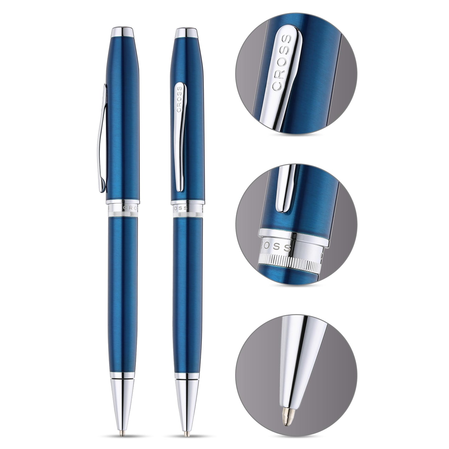 Cross Foundry Ballpoint Pen, Medium Point, Black Ink Multiple Colors