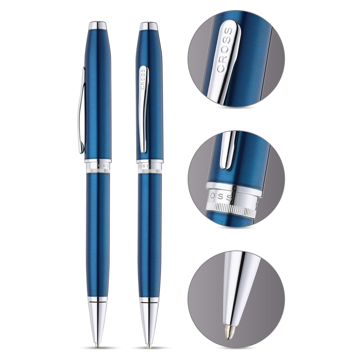 Cross Foundry Ballpoint Pen, Medium Point, Black Ink Multiple Colors