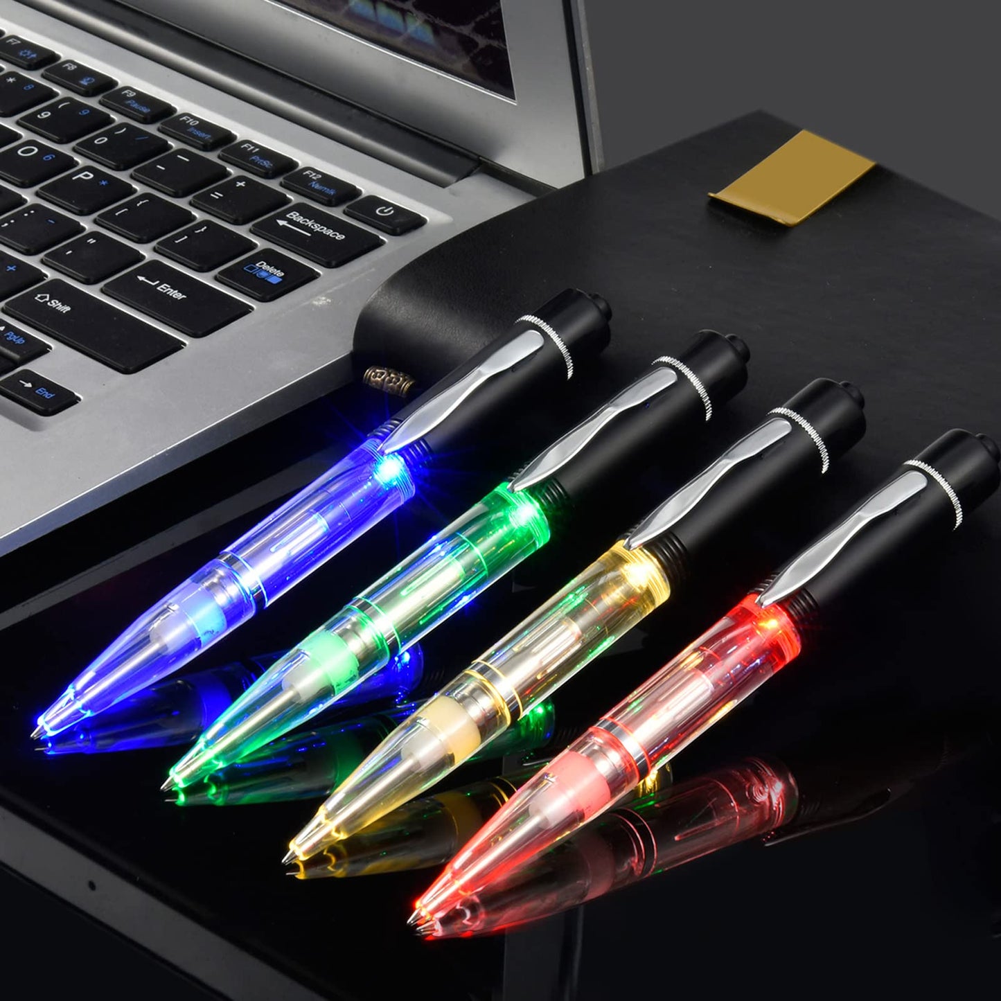 Glovion LED Light Pen, Lighted Ballpoint Pen Penlight for Nighttime Writing, LED Writing Pen Fine