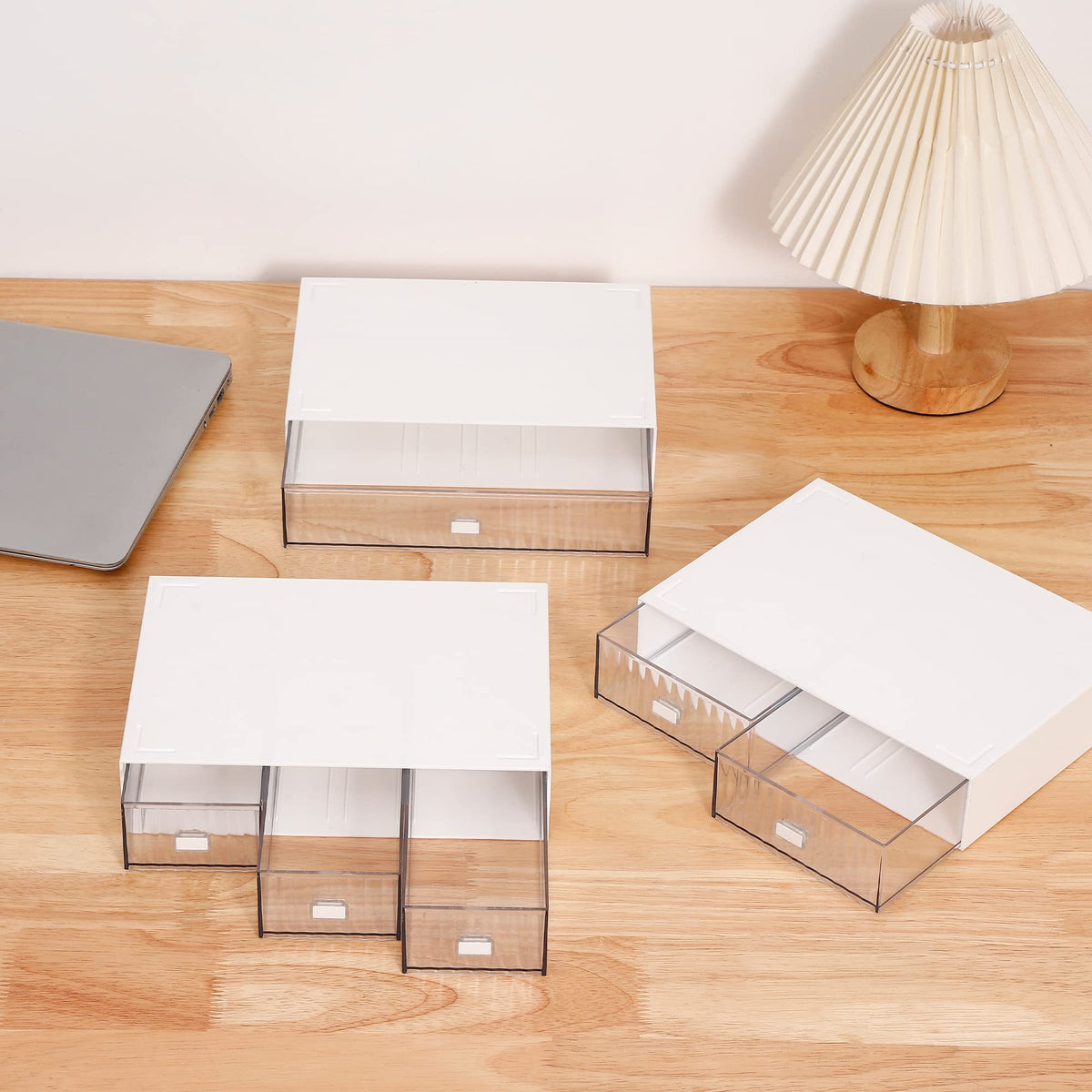 Ykpoqir Desk Organizer Stackable Storage with 6 Drawers Stackable Drawers for Desk Storage, Makeup