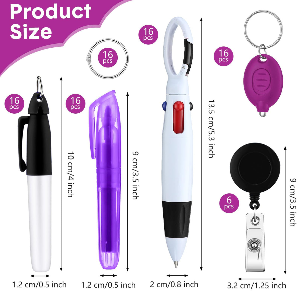 Handepo 80 Pcs Nurse Pen Gift Set Mini Pens for Badge Reel