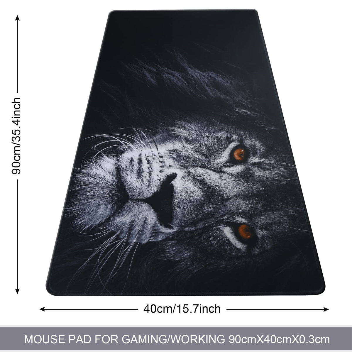 Jahosin Large Gaming Mouse Pad with Stitched Edges,[35.4x15.7In] Extended Mouse Pad with Non-Slip