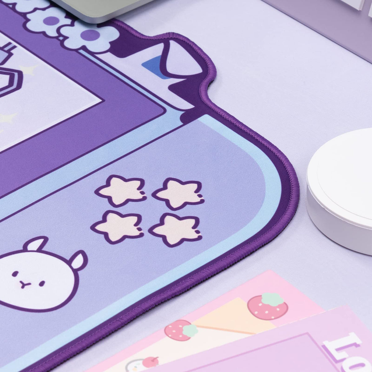 GeekShare Cute Bunny Mouse Pad - Non-Slip Rubber Base Desk Mat for Keyboard and Mouse, Perfect for