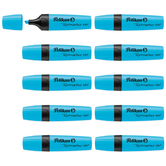 Pelikan 490 814133 Highlighters Light Blue Pack of 10 in Folding Box