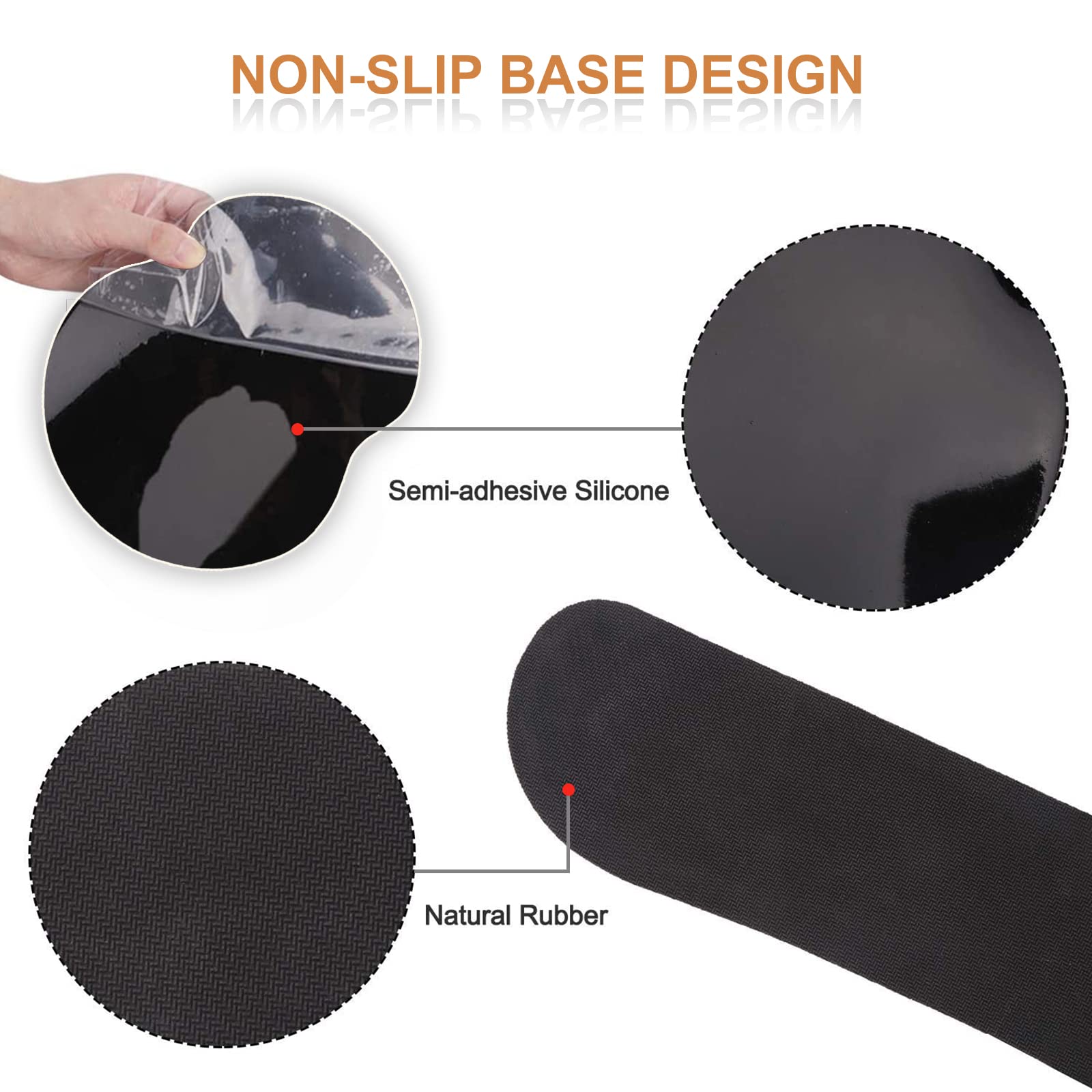 ArtSo Mouse Pad Keyboard Wrist Rest Support Ergonomic, Upgraded Cushion Mousepad Gel Memory Foam
