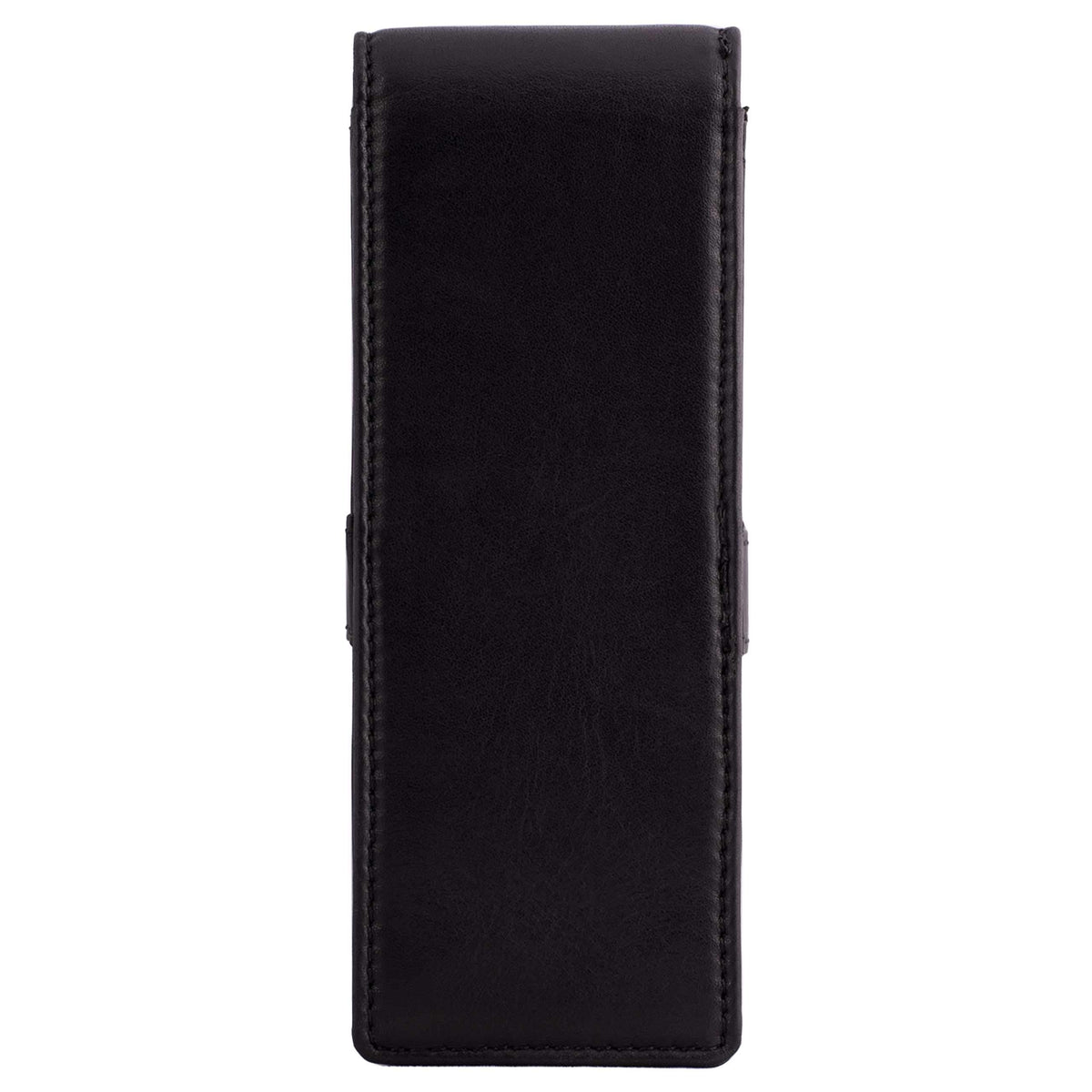 DiLoro Leather Triple Pen Case Pencil Pouch Holder for Three Fountain Ballpoint Rollerball Pens and