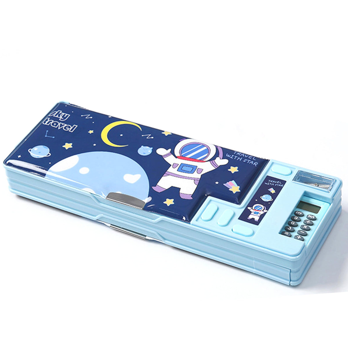 Ristpal Pop Up Multifunction Pencil Case, Cute Cartoon Pen Box Organizer Stationery with