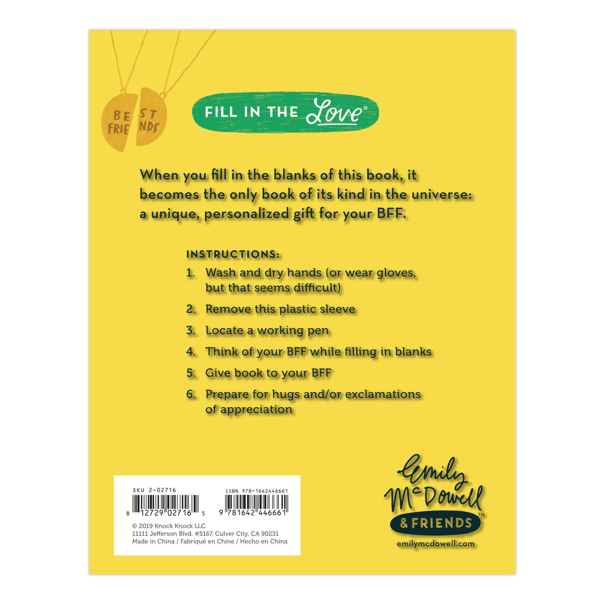 Em & Friends Reasons You're My BFF Fill in the Love Book (Em & Friends Fill in the Love Books)