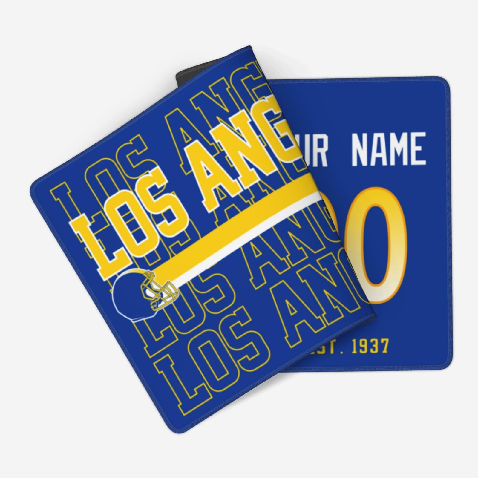 ANTKING Los Angeles R Mouse Pad Custom Name and Number Desk Pad for Men Women Youth Gifts