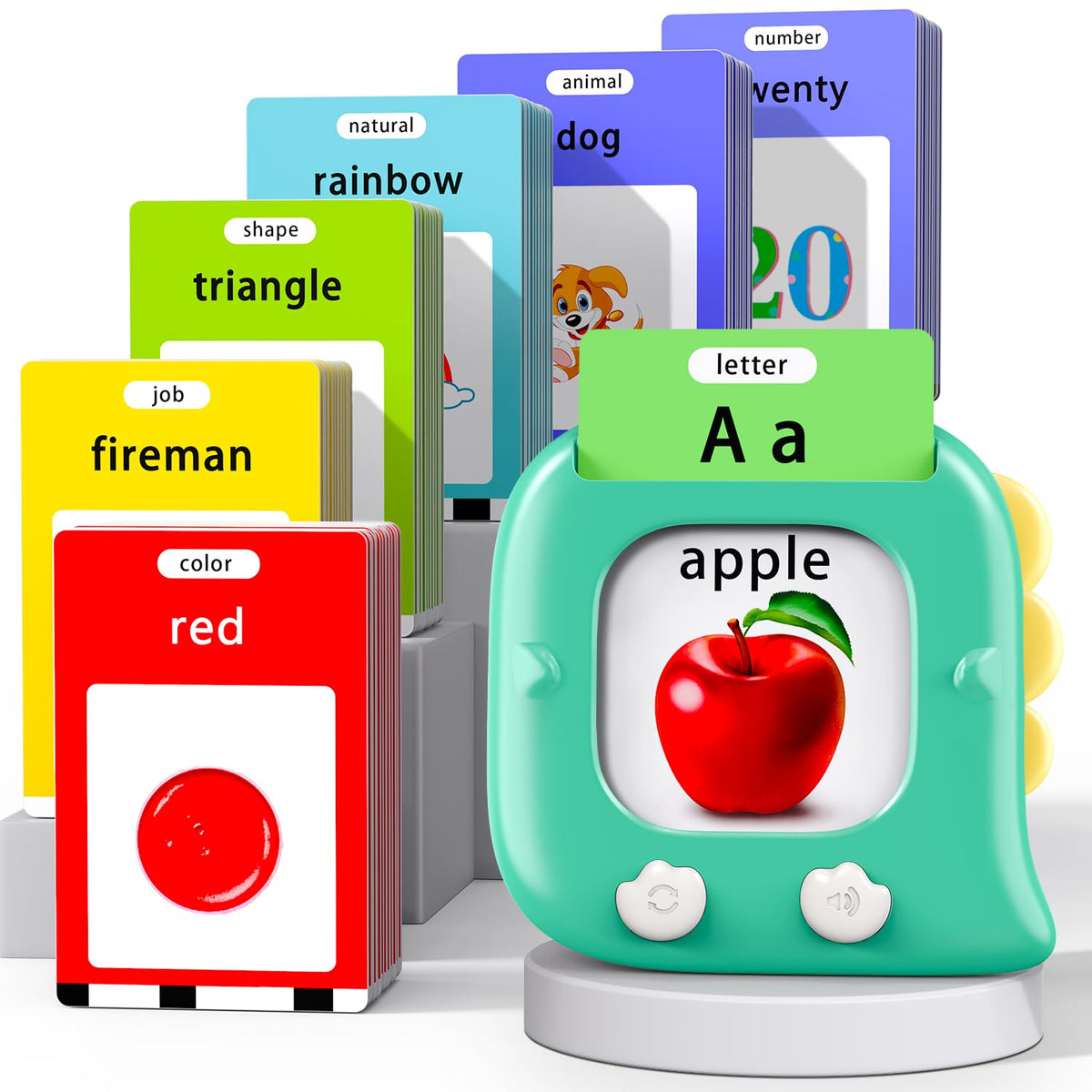 Kidzdo 254 Words Talking Flash Cards, Birthday Gifts for 3 4 5 6 Years Old Boys and Girls, Language