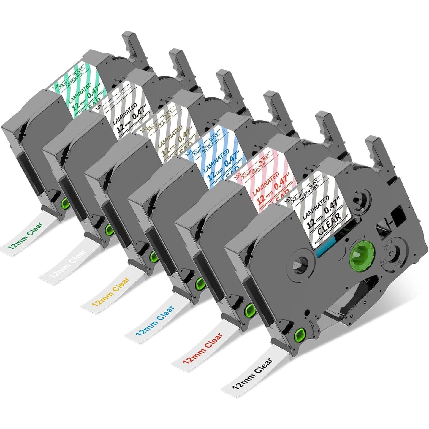 COLORTY Replace for Brother P-Touch Label Maker Tape TZe 12mm 0.47 Clear