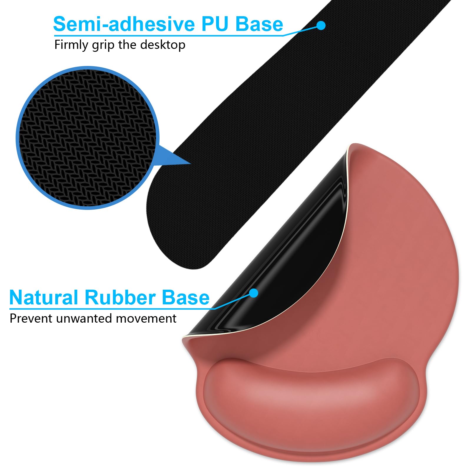 Dapesuom Keyboard Wrist Rest and Mouse Pad with Wrist Support, Memory Foam Cushion for Keyboard and