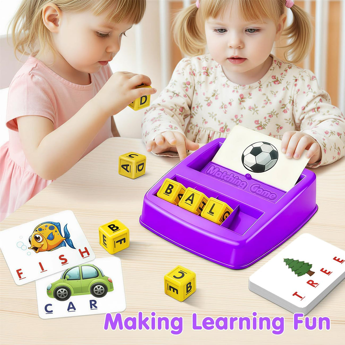 HahaGift Toddler Girl Toys Age 3 4 5 6 7，Matching Letter Game Preschool Learning Educational Toys