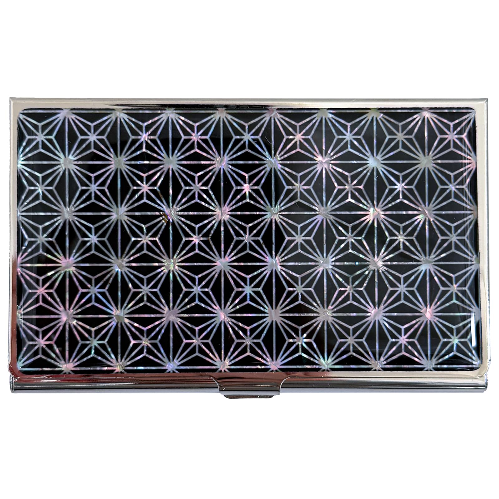 Nacreh Mother of Pearl Business Card Case Credit Id Name Holder Travel Wallet Art Painting Design