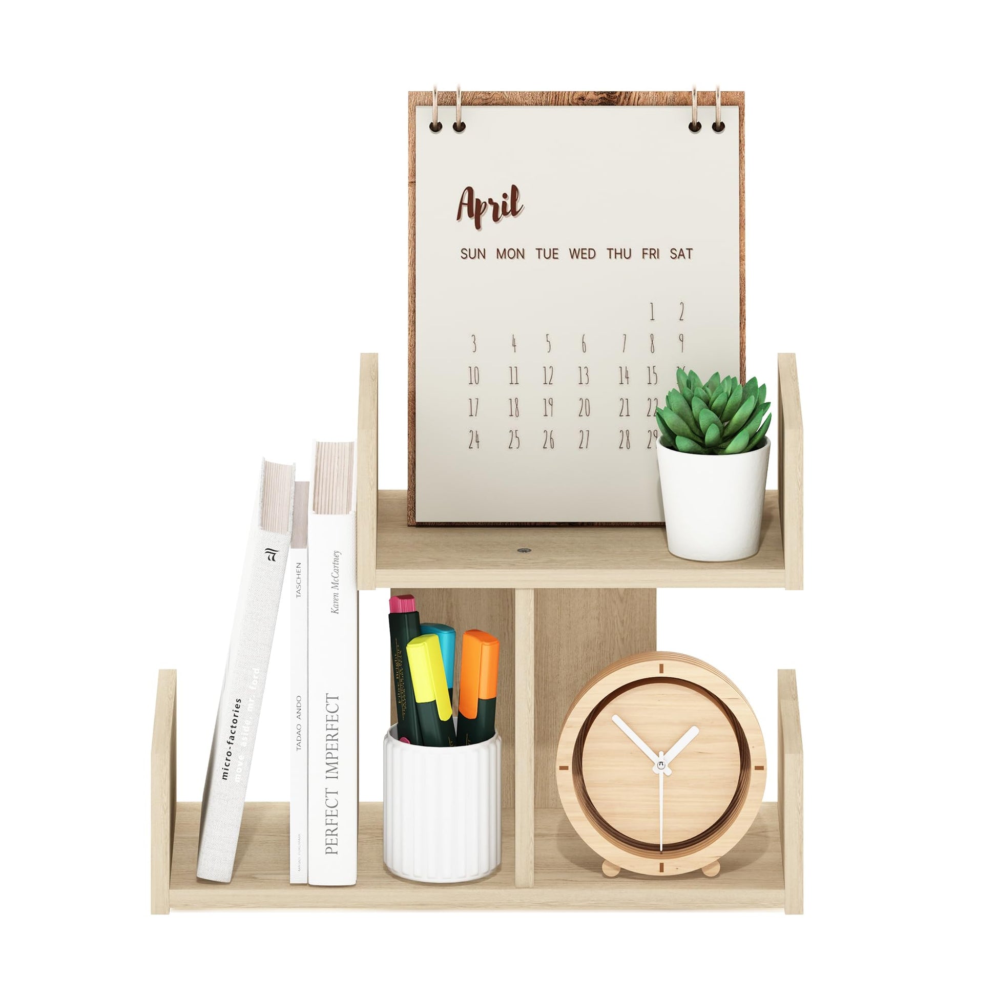 Furinno HERMITE Desk File Folder Organizers, 3-Shelf Desktop Office Organization Racks, Desk Top