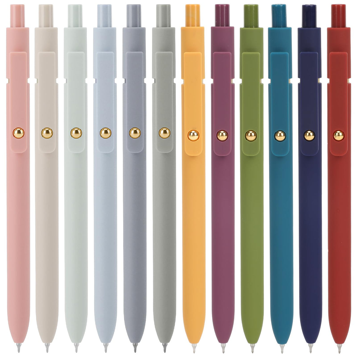 Ddaowanx Gel Pens Set,12 Pcs 0.5mm Retractable Quick Dry Black Ink Pens