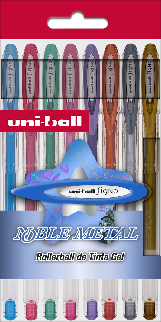 UNI-BALL UM1208CNM Pack 8 Roller UM-120 Metal Assortment