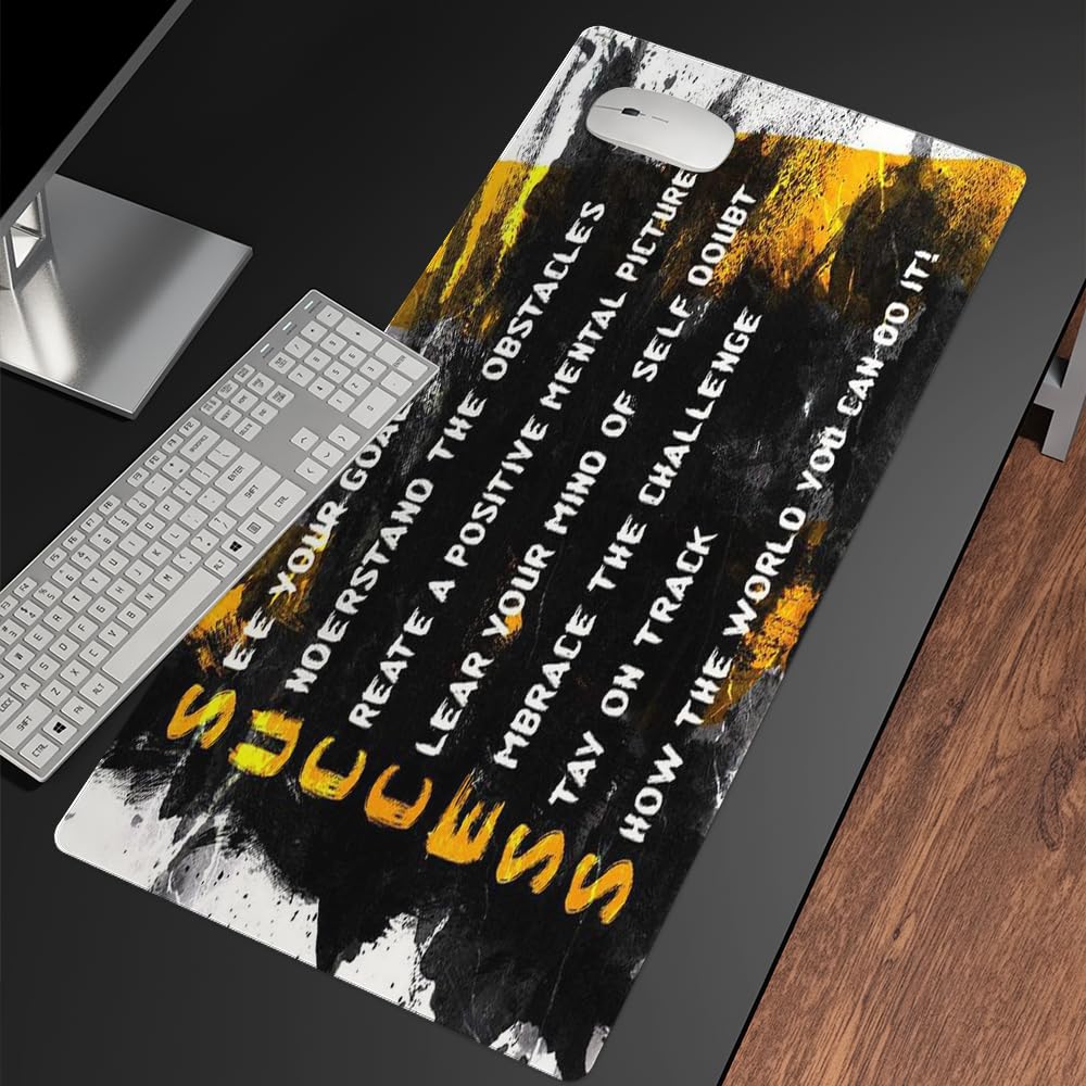 Reateforin Success Motivational Desk Mat, Big Desk Pad, XXL Extended Gaming Mouse Pad, Large Mouse