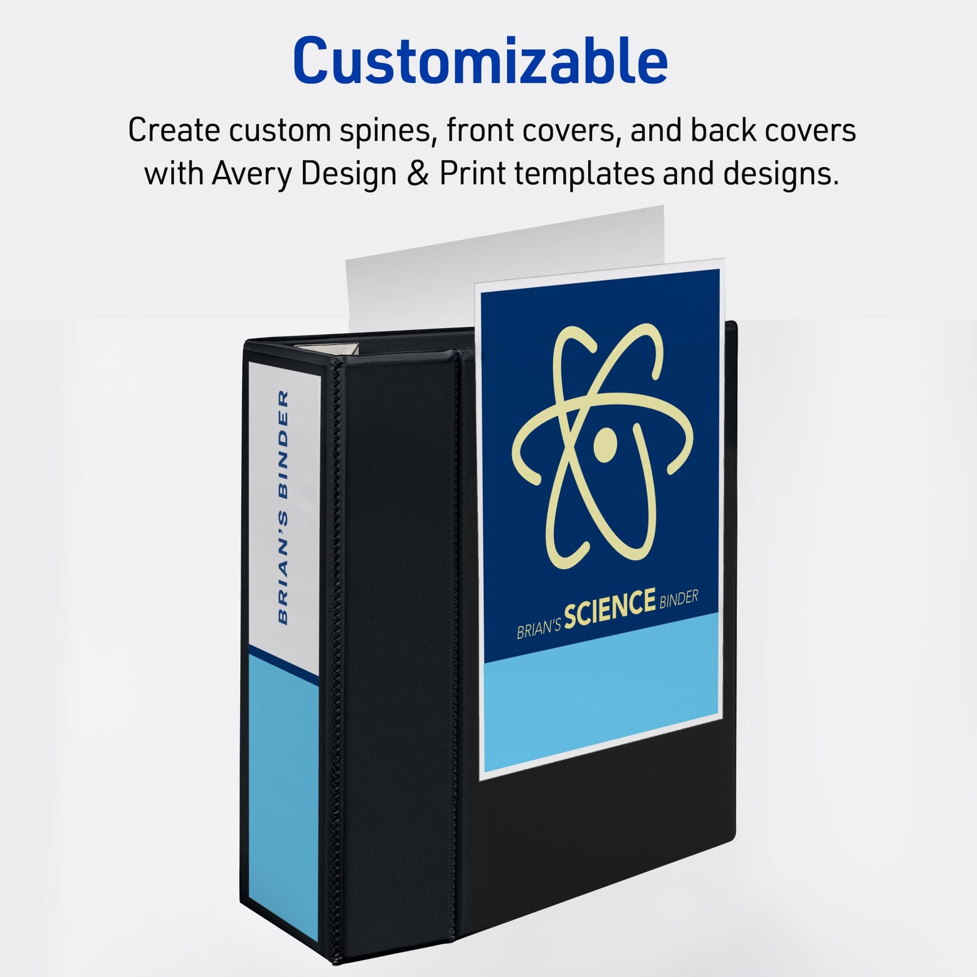 Avery Heavy-Duty 3 Ring Binder, 5" EZD Rings, 1 Black Binder