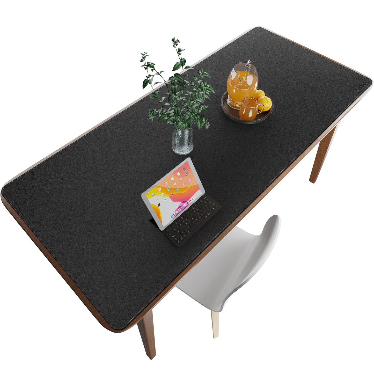 Vyaaa 70.8"x31.5" PU Leather Large Desk Mat (Black) - XXL Extended Mouse pad, Office Desk