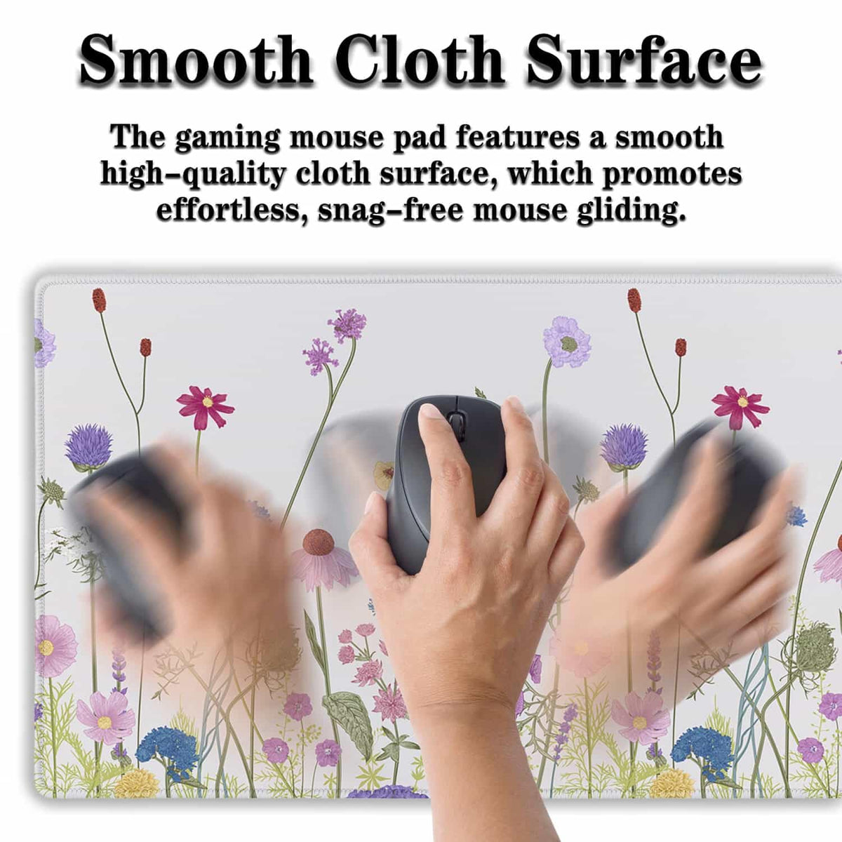 Samgula Desk Mouse Pad Flower Keyboard Mat, Mouse Pads Office Desk Pad, The Mousepad Non-Slip