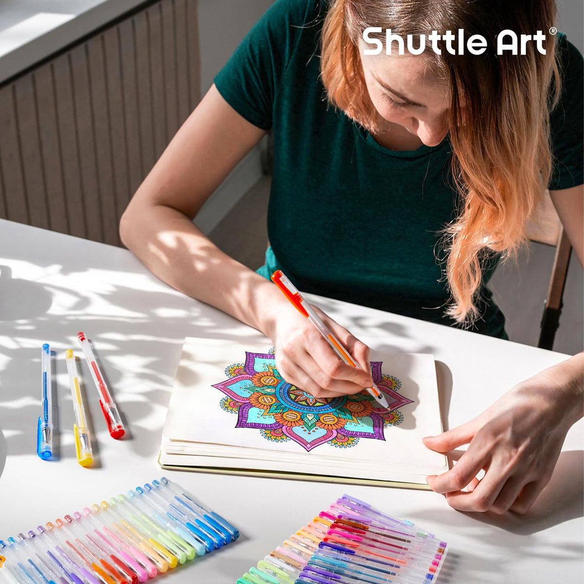 Shuttle Art 360 Pack Gel Pens Set, 180 Colors Gel Pen Set Plus 180 Color Refills Perfect for Adult