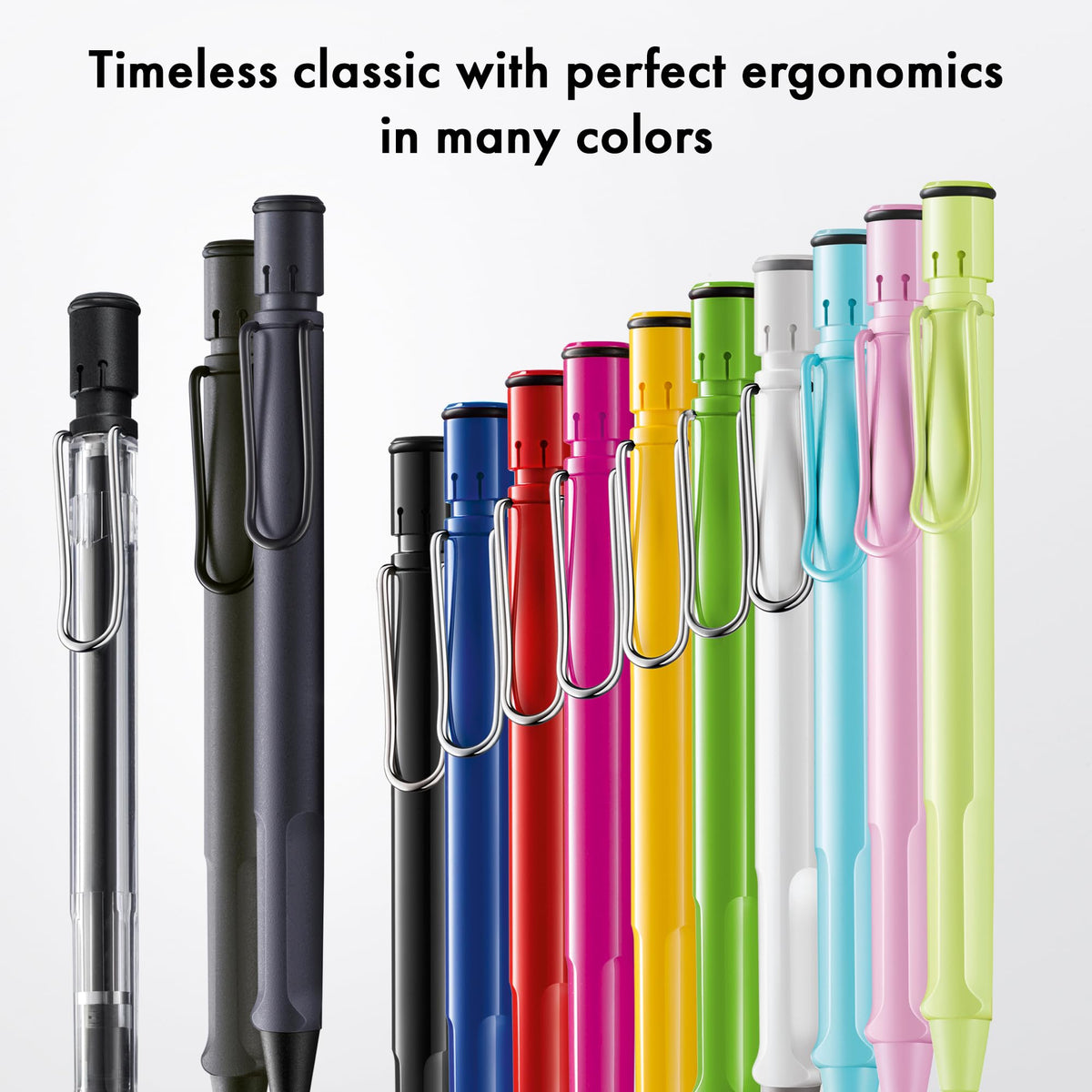 LAMY safari steel black - Mechanical Pencil with ergonomic grip & body made of robust ASA plastic