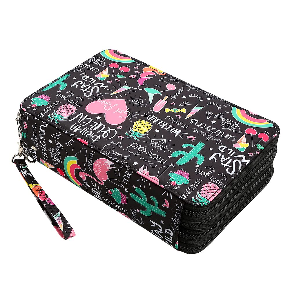Lbxgap 216 Slots Pencil Case Organizer w/Removal Handle Strap