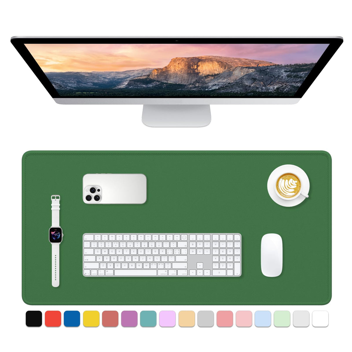 Dapesuom Large Gaming Mouse Pad, Extended Mouse Mat with Stitched Edges, Full Size Keyboard Pad